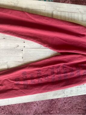 Boys Lie Red Track Joggers with Sparkle Lettering Small. 1-800